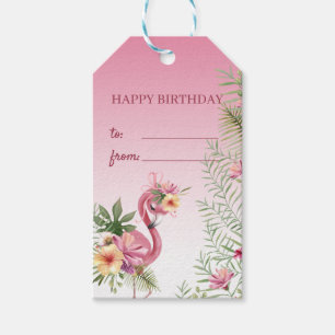 Schöner Flamingo Geschenkanhänger