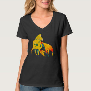 Schöner fließender Goldfisch Gold T-Shirt