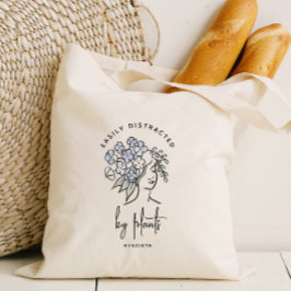 Schöner, floraler abgelenkter Gärtner Personalisie Tragetasche