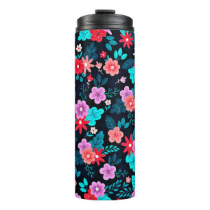 Schöner floraler Ditsy-Hintergrund-56676 Thermosbecher