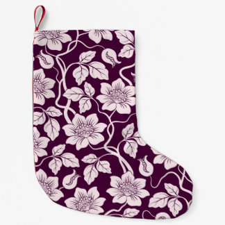 Schöner floraler Hintergrund Kleiner Weihnachtsstrumpf