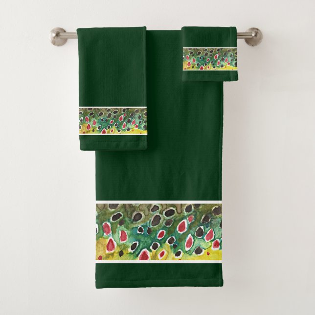 Schöner Forellenangler Badhandtuch Set (Insitu)
