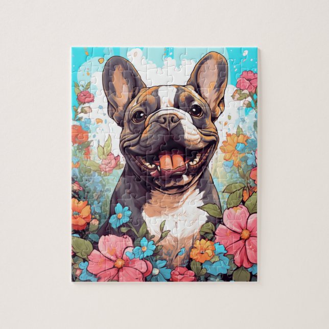 Schöner französischer Bulldog Hund (Vertikal)