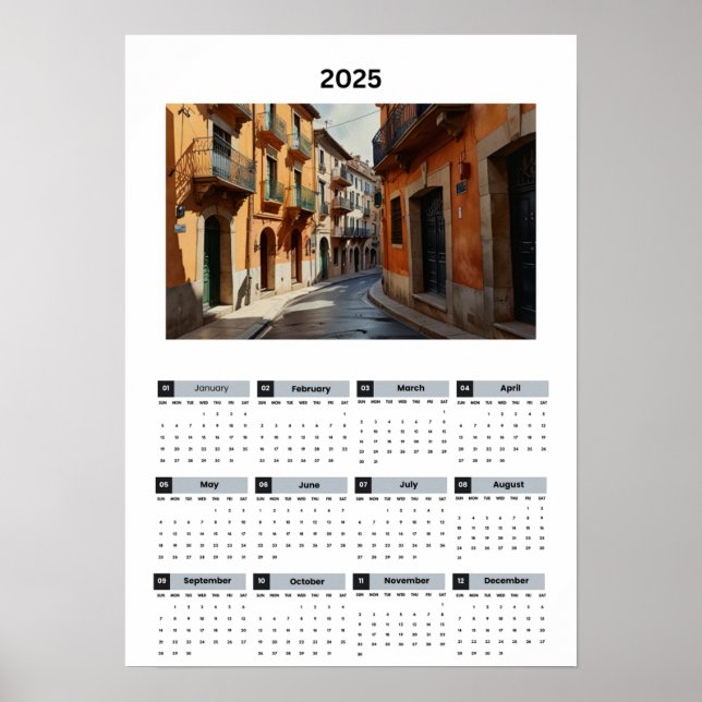 Schöner französischer Kalender Poster (Vorne)