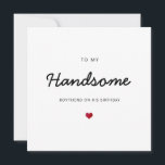 Schöner Freund romantisches Herz Geburtstag Karte<br><div class="desc">niedliche minimalistische Karte für Freund,  Ehemann,  Verlobte,  Liebhaber; Geburtstag für meinen schönen Freund,  der Rücken ist leer für jede Nachricht anpassen Freund zu Ehemann etc.</div>