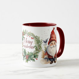 Schöner froher Weihnachtsgnome Tasse