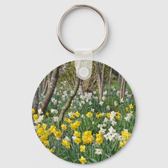 Schöner Frühlingsgarten Schlüsselanhänger (Vorderseite)