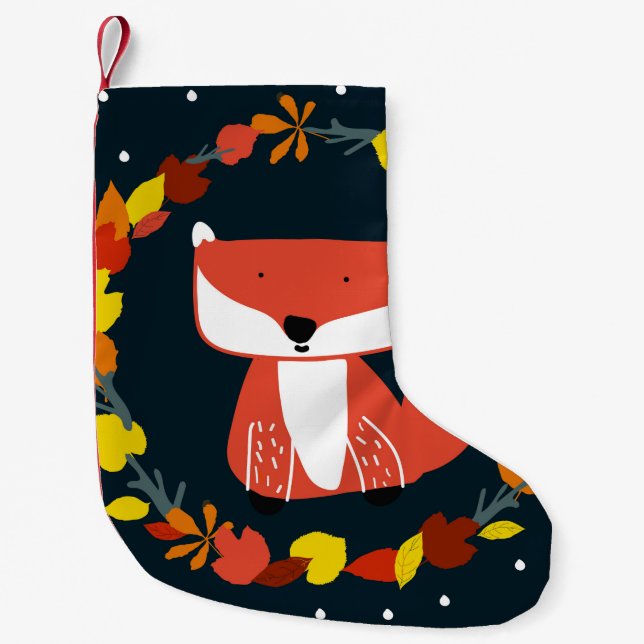 Schöner Fuchs im Winter Kleiner Weihnachtsstrumpf (Vorderseite)