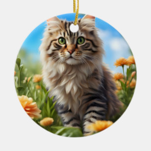 Schöner Garten für Katzen Keramik Ornament