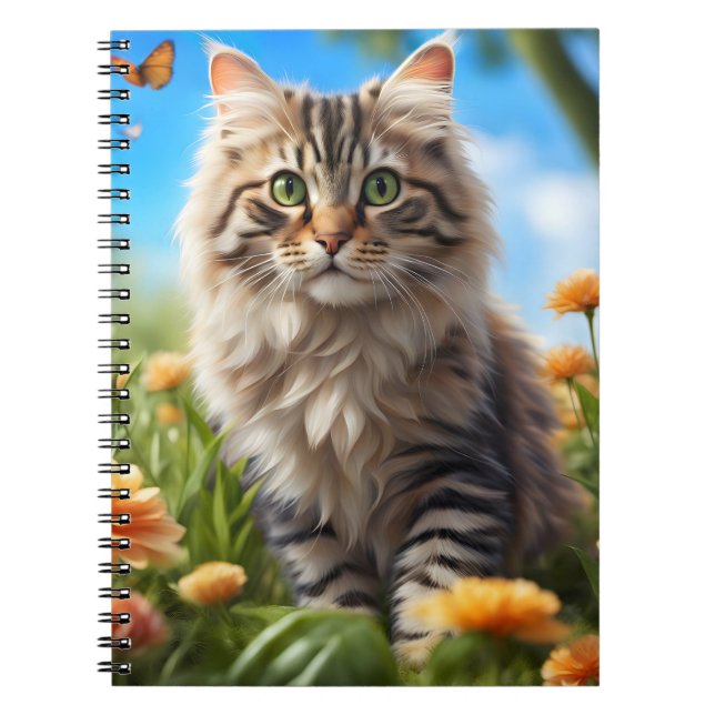 Schöner Garten für Katzen Notizblock (Vorderseite)