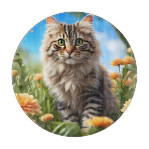Schöner Garten für Katzen Schneidebrett