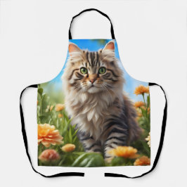 Schöner Garten für Katzen Schürze