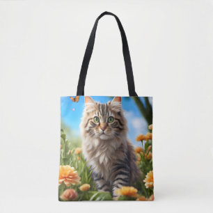 Schöner Garten für Katzen Tasche