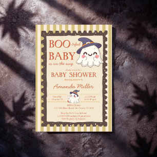 Schöner Geister-Retro-Stempel Halloween-Baby-Party Einladung
