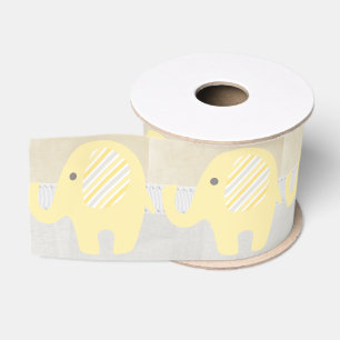 Schöner gelber Baby-Person-Pastellelefant Ripsband