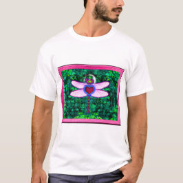 Schöner Gerahmter Artwor "Crackel Gerahmt Dragonfl T-Shirt