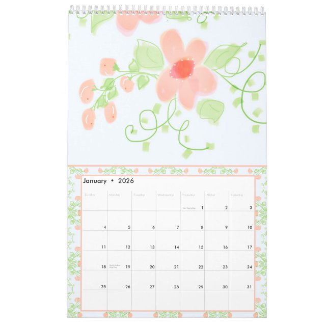 Schöner Girly Flows Designer Kalender (Jan 2026)
