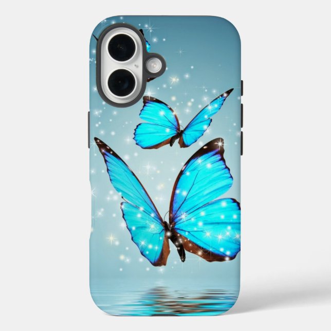 schöner, glänzender Schmetterling iPhone 16 Hülle (Rückseite)