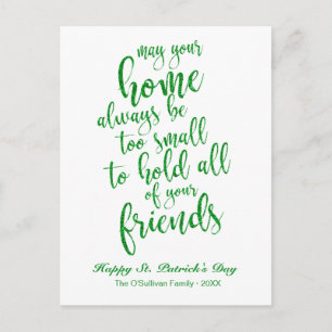 Schöner Glitter Irish Blessing St. Patrick's Day Postkarte
