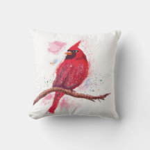 Schöner glitzernder roter Vogel