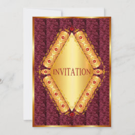 Schöner Golddiamant - Crimson-Einladung Einladung
