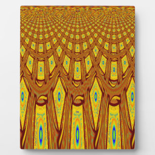Schöner Golden Brown African Tribal Print Vektor Fotoplatte