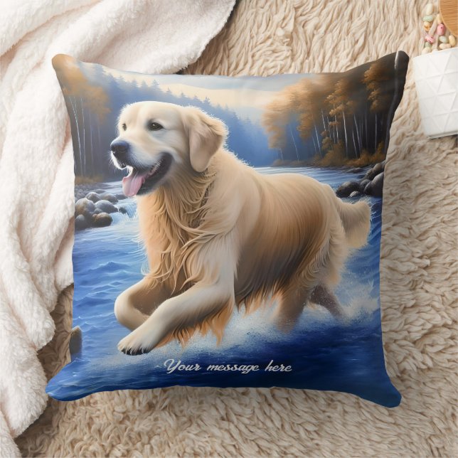 Schöner Golden Retriever Kissen (Decke)
