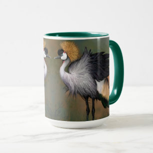 Schöner grauer Kranich - Migne Malerei - Tasse