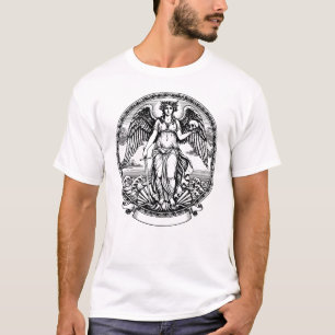 Schöner griechischer geflügelter Engel mit Schwert T-Shirt