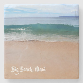Schöner großer Strand auf Maui-Untersetzer Steinuntersetzer