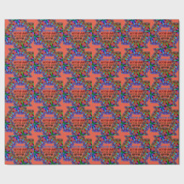 Schöner guter Tag GREEN BROWN ORANGE MANDALA Geschenkpapier