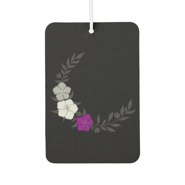 Schöner Halbmond subtiler asexueller Blume Autolufterfrischer (Vorderseite)