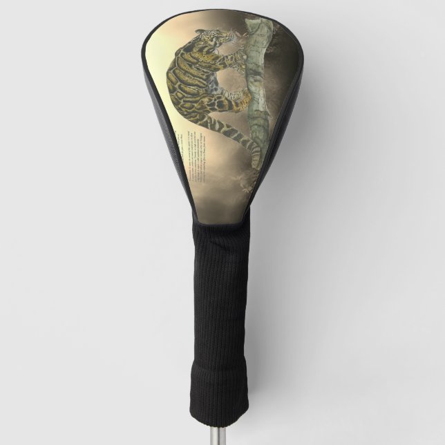 Schöner handgemalter, bedeckter Leopard Golf Headcover (Vorderseite)