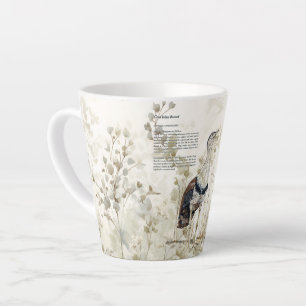 Schöner, handgemalter Indianervogel Milchtasse