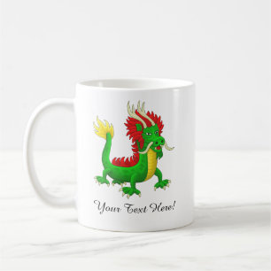 Schöner handgezeichneter chinesischer Drache Kaffeetasse