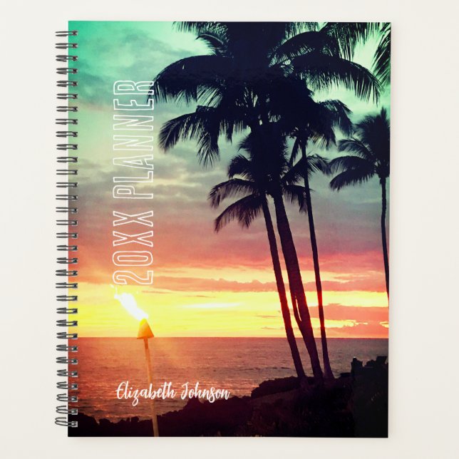 Schöner Hawaiian Sunset Planner Planer (Vorderseite)