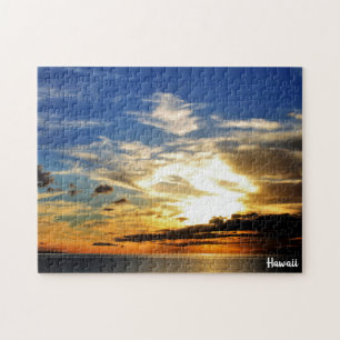 Schöner hawaiianischer Sonnenuntergang