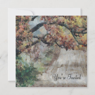 Schöner Herbst in der Michigan-Land-Straße Einladung