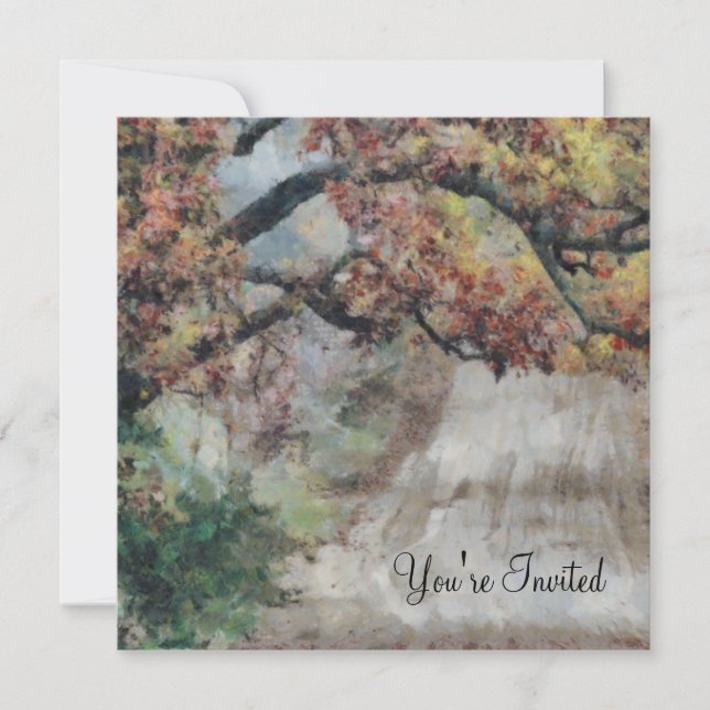 Schöner Herbst in der Michigan-Land-Straße Einladung (Vorderseite)