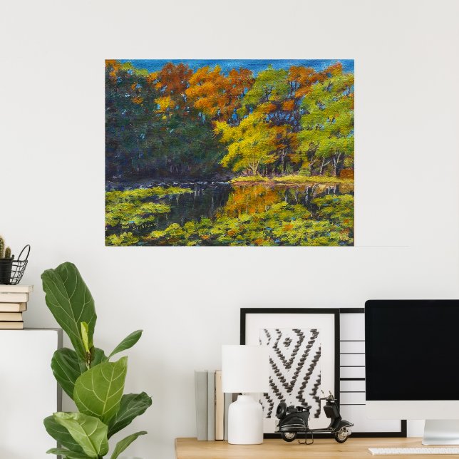 Schöner Herbstfarben-Reflections-Poster Poster (Heimbüro)