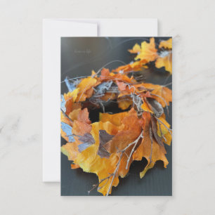 Schöner Herbstkranz  Mitteilungskarte