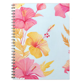 Schöner Hibiskus | Tropische Blume Aquarell Notizblock