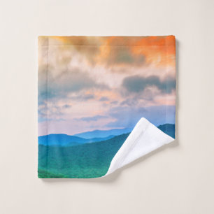 Schöner Himmel, rote Wolken Waschlappen