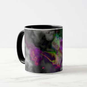 Schöner hinterer lila grüner Entwurf Tasse