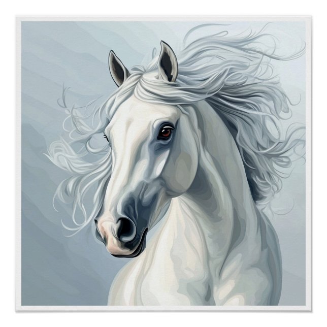 SCHÖNER HORSE #1 Throw Kissen Poster (Vorderseite)