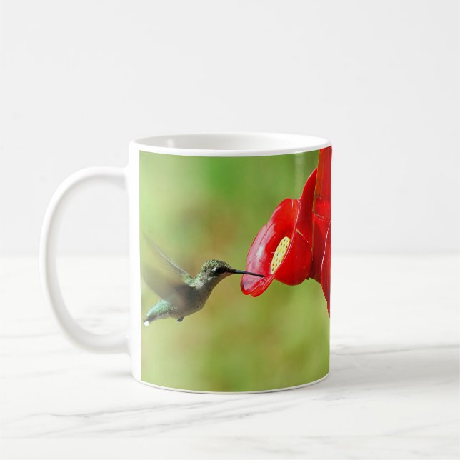 Schöner Hummingbird Fütternd Kaffeetasse (Links)