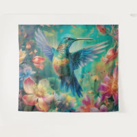 Schöner Hummingbird umgeben von Blume