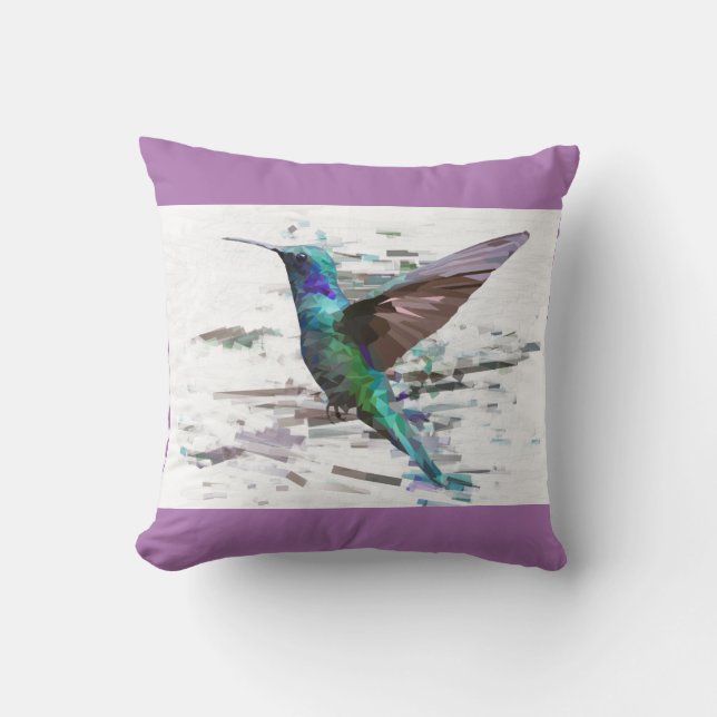 Schöner Hummingvogel im Windkopfkissen Kissen (Vorderseite)