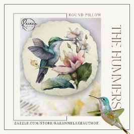 Schöner Hummingvogel und Blume Rundkissen Rundes Kissen