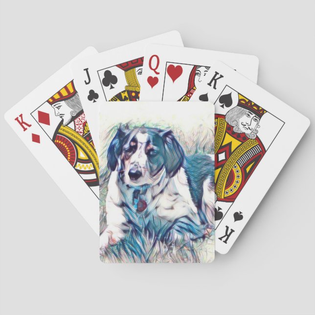 Schöner Hundespielkarten Spielkarten (Rückseite)